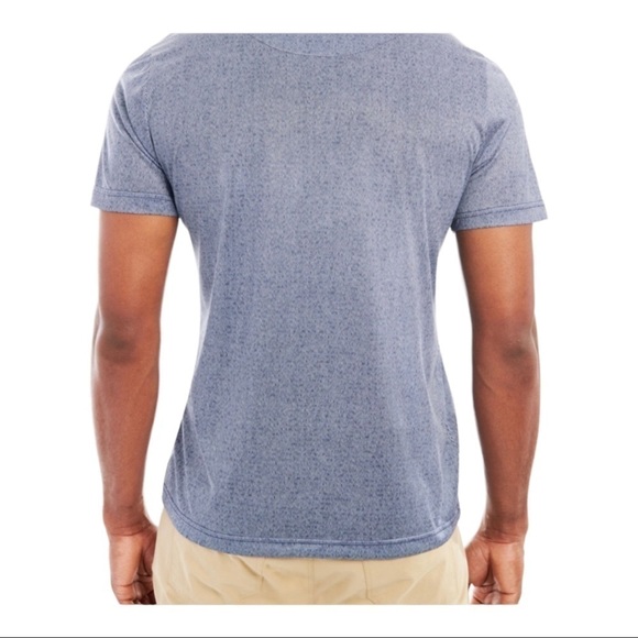 CON.STRUCT Denim Texture Performance Stretch Short Sleeve Henley Size M - Picture 2 of 6